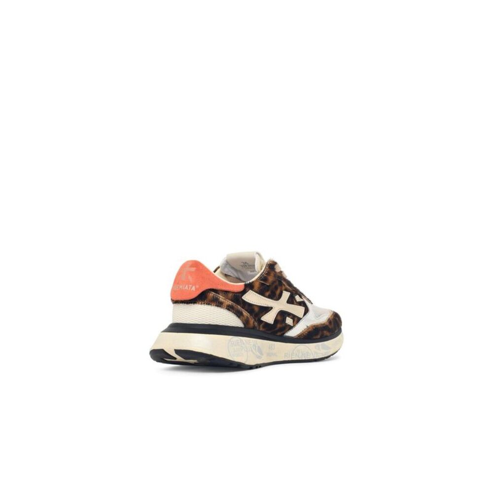 Premiata 'Lauryn' Leopard Print Pony Blend Sneakers Women